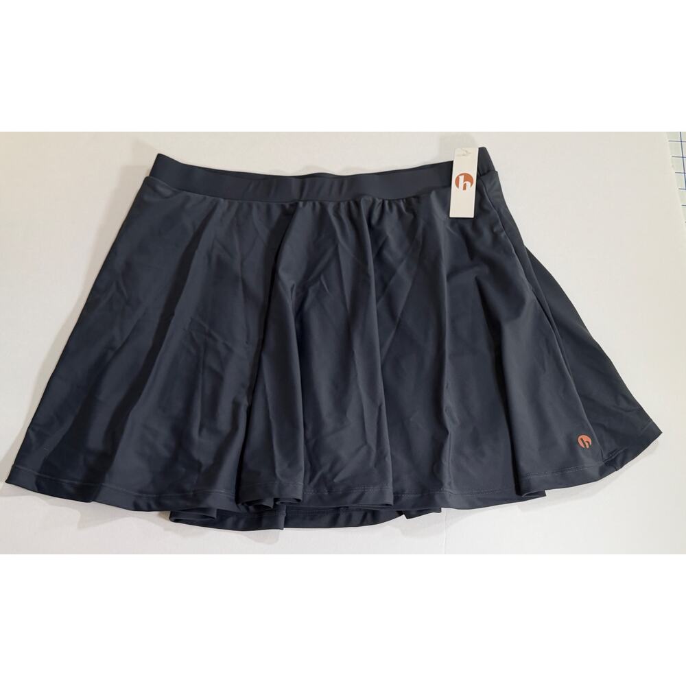 Honey Mark Black Skort Women’s 2XL NWT A-Line Athletic Pull-On Stretch Swim - Picture 10 of 11